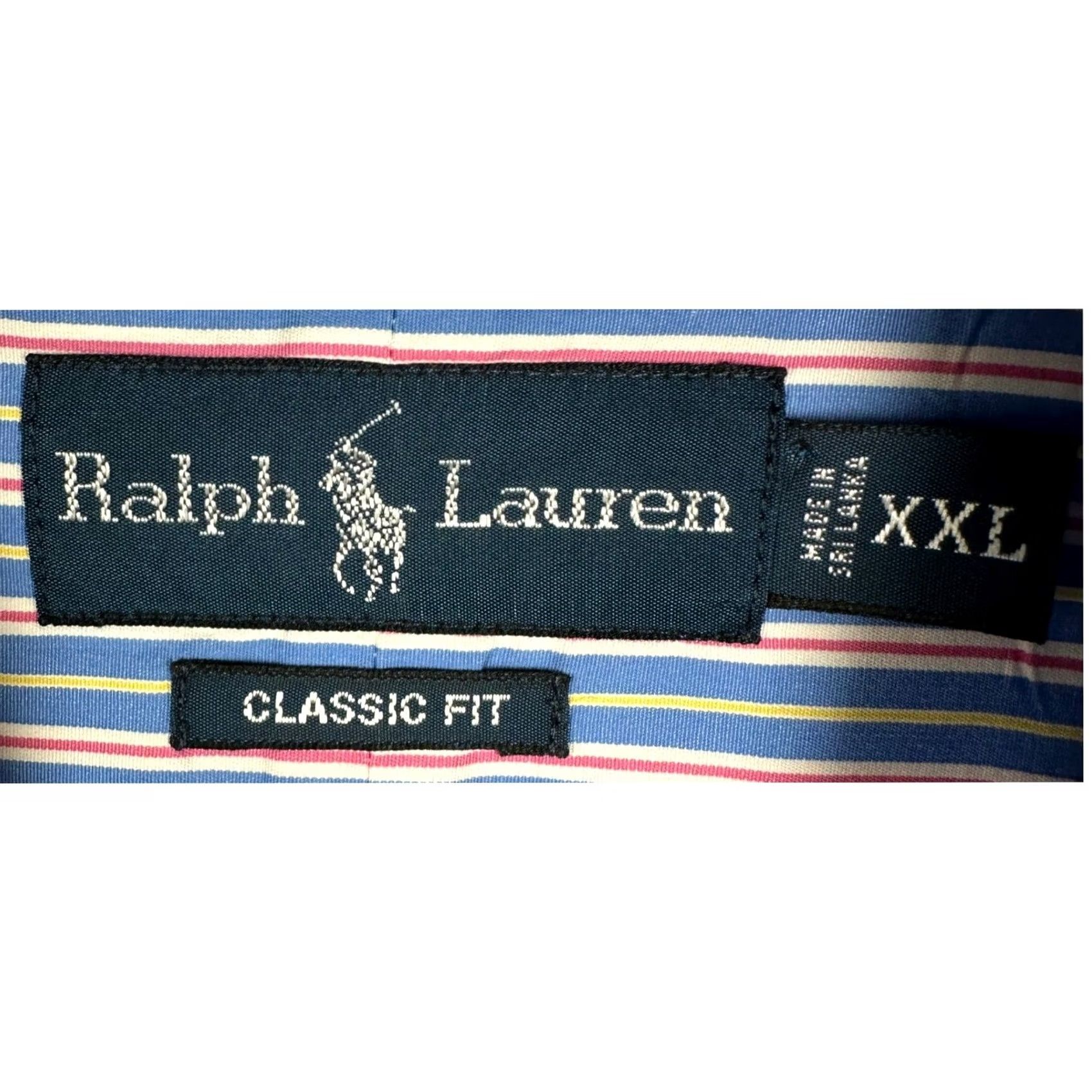 Ralph Lauren Ralph Lauren Shirt Mens 2XL Blue Classic Fit Button Down Stripe Pony Long Sleeve Size US XXL / EU 58 / 5 - 4 Thumbnail
