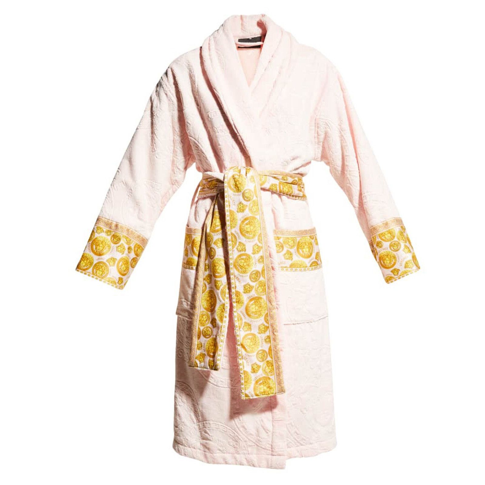 Versace Versace Medusa Cotton Terry Bath Robe Rose Medium ZACJ00008 Size ONE SIZE - 1 Thumbnail