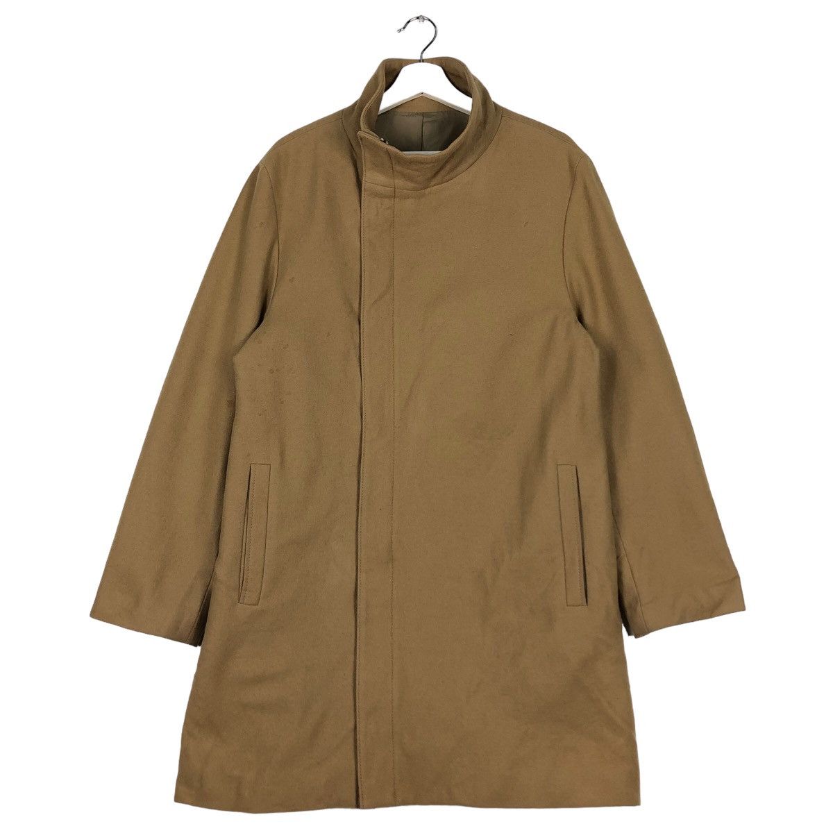 Comme Ca Ism 🔥Rich Brown - Fly Coats Long Jacket Wool Herringbone Size US M / EU 48-50 / 2 - 1 Thumbnail