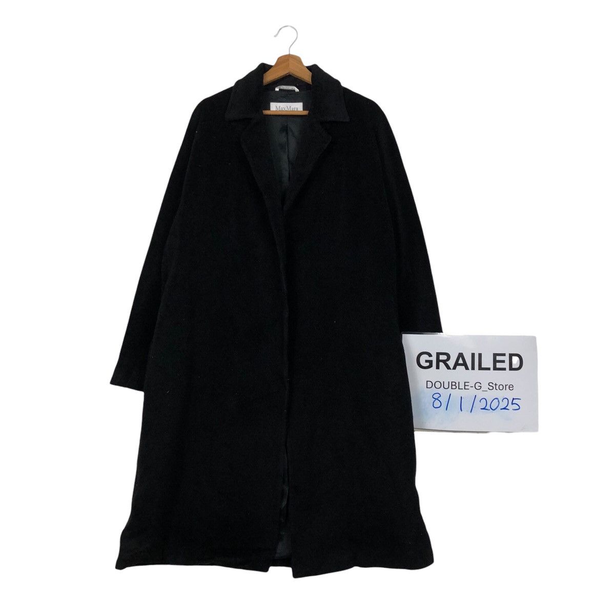 Vintage Vintage Long Jacket Wool Max Mara Made in Italy Herringbone Size US M / EU 48-50 / 2 - 1 Thumbnail