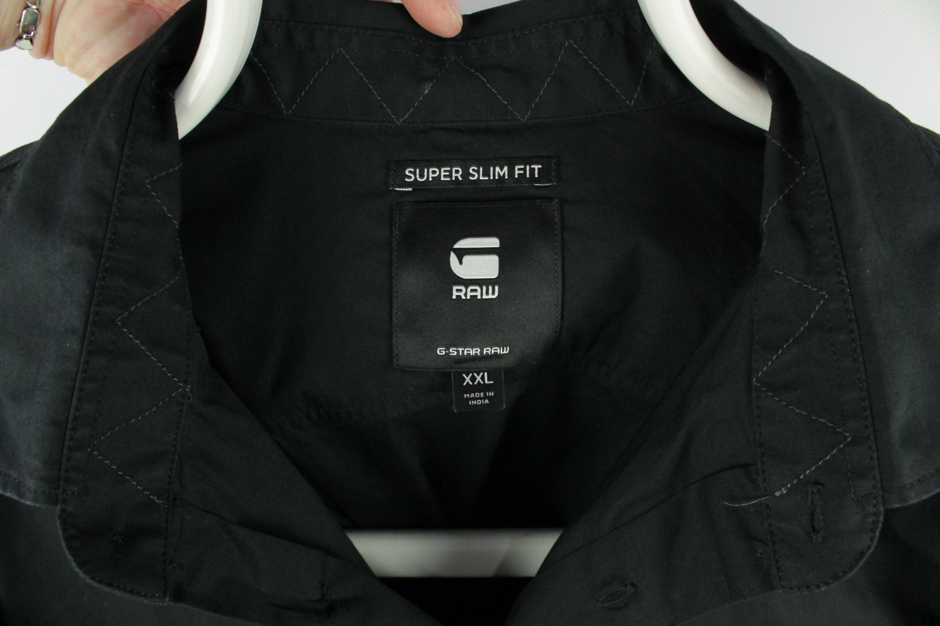 G-Star G-Star Raw Dressed Super Slim Black Stretch Cotton Shirt Size US XXL / EU 58 / 5 - 6 Thumbnail