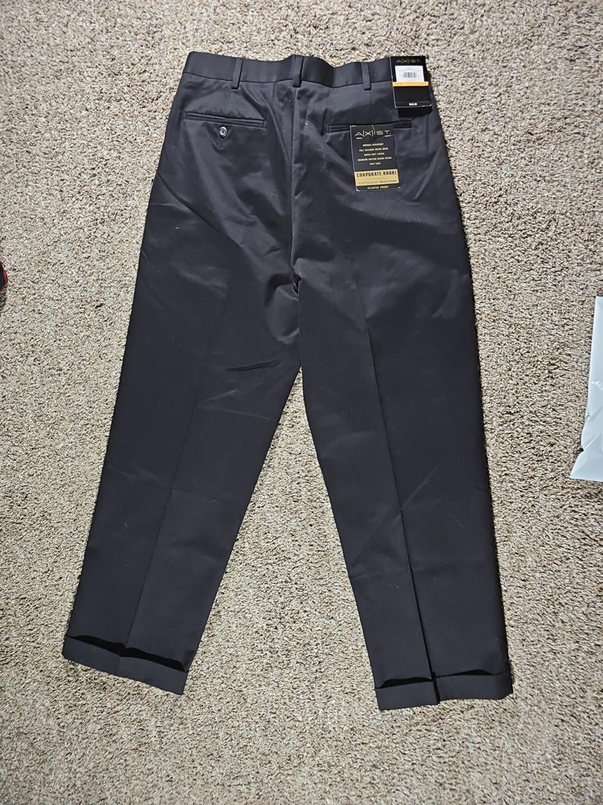 Axist Axist 33x30 Black Pleated Dress Pants NWT Size US 33 - 6 Thumbnail
