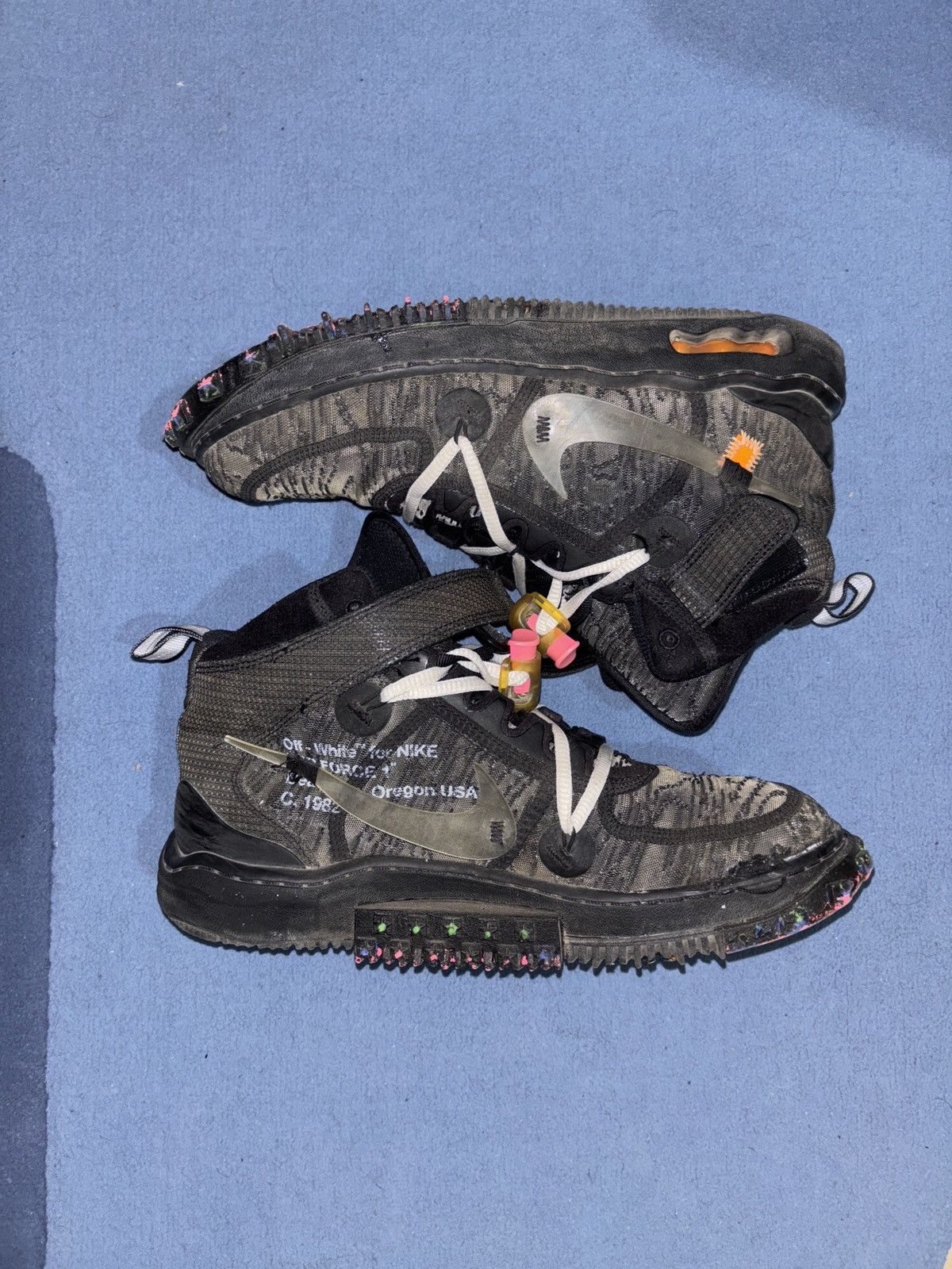 Nike × Off-White Nike X Off-White Air Force 1 Mid Black Size US 8 / EU 41 - 1 Thumbnail