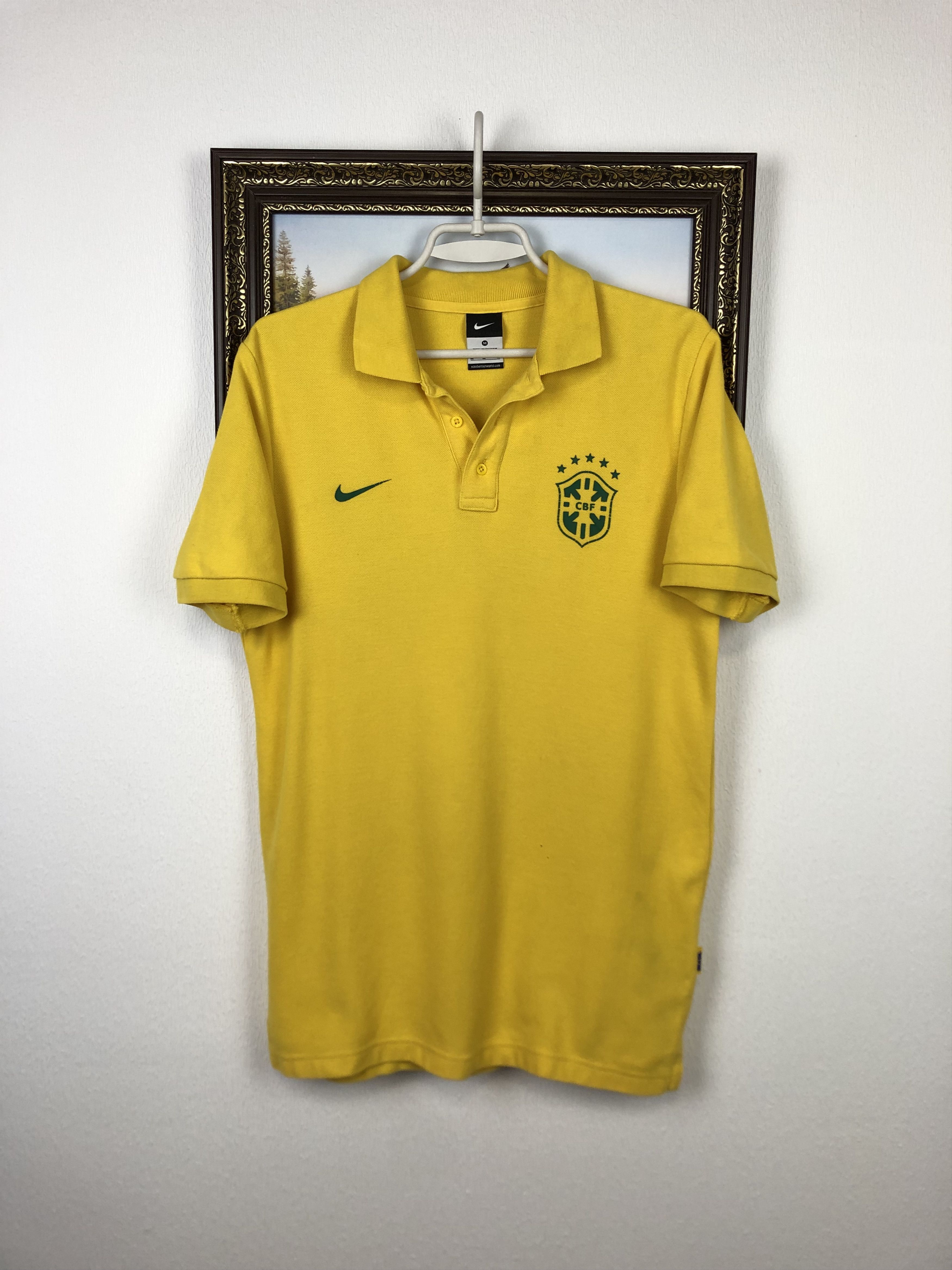Nike Nike Brazil Football Shirt Soccer Polo Jersey National Tee Size US M / EU 48-50 / 2 - 1 Thumbnail
