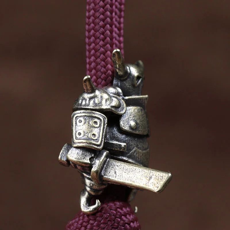 Handmade 3Pcs Horn Warrior Knife Beads Paracord Bead Zipper Umbrella Size ONE SIZE - 2 Thumbnail