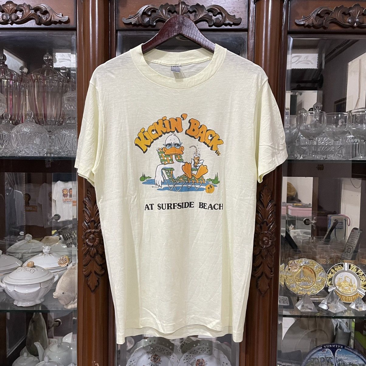 Vintage Rare 80s kickin’ back at surfside beach tee Size US M / EU 48-50 / 2 - 1 Thumbnail
