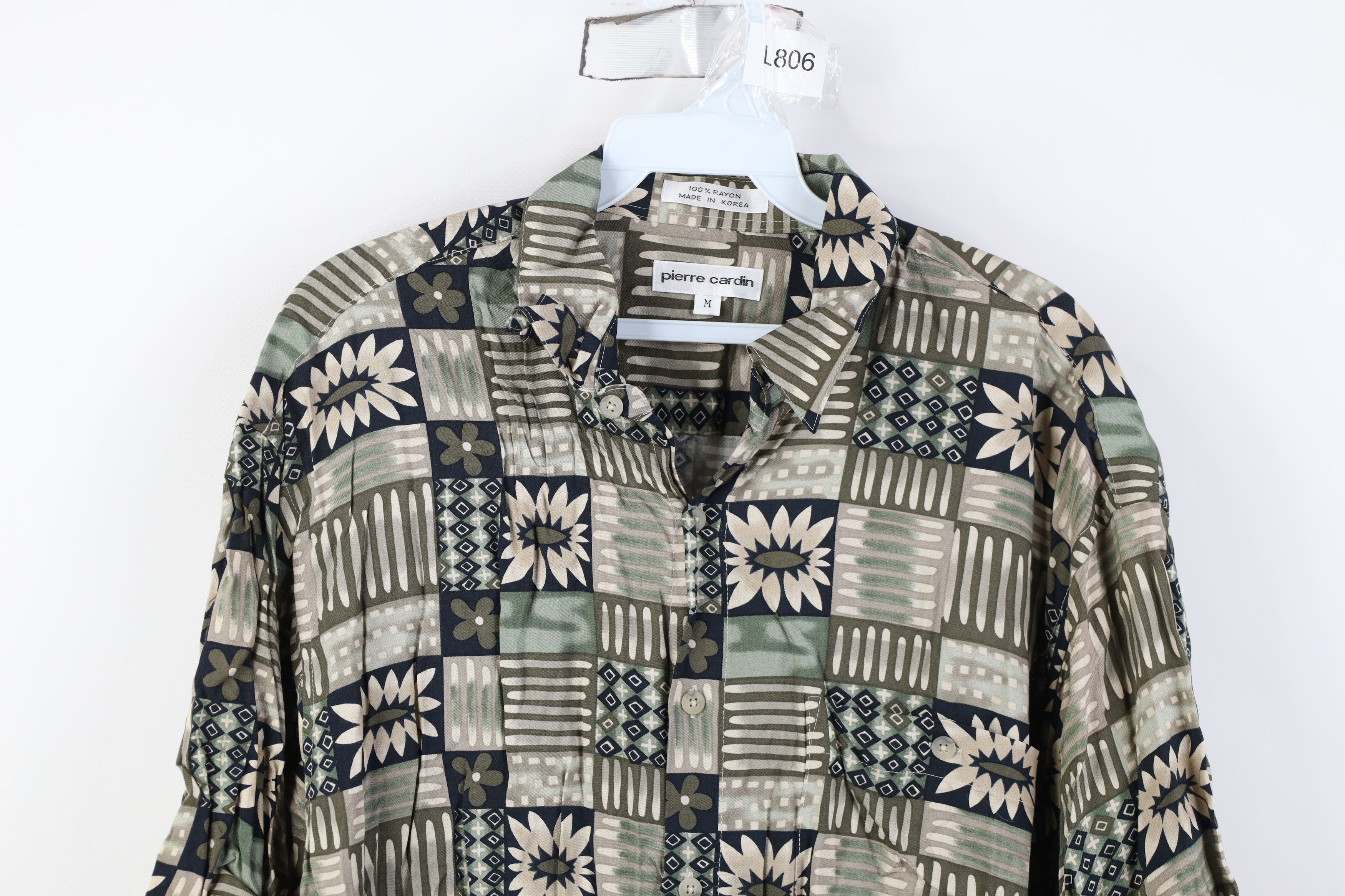Vintage Vintage 90s Streetwear Gabardine Hawaiian Button Shirt Size US M / EU 48-50 / 2 - 2 Thumbnail