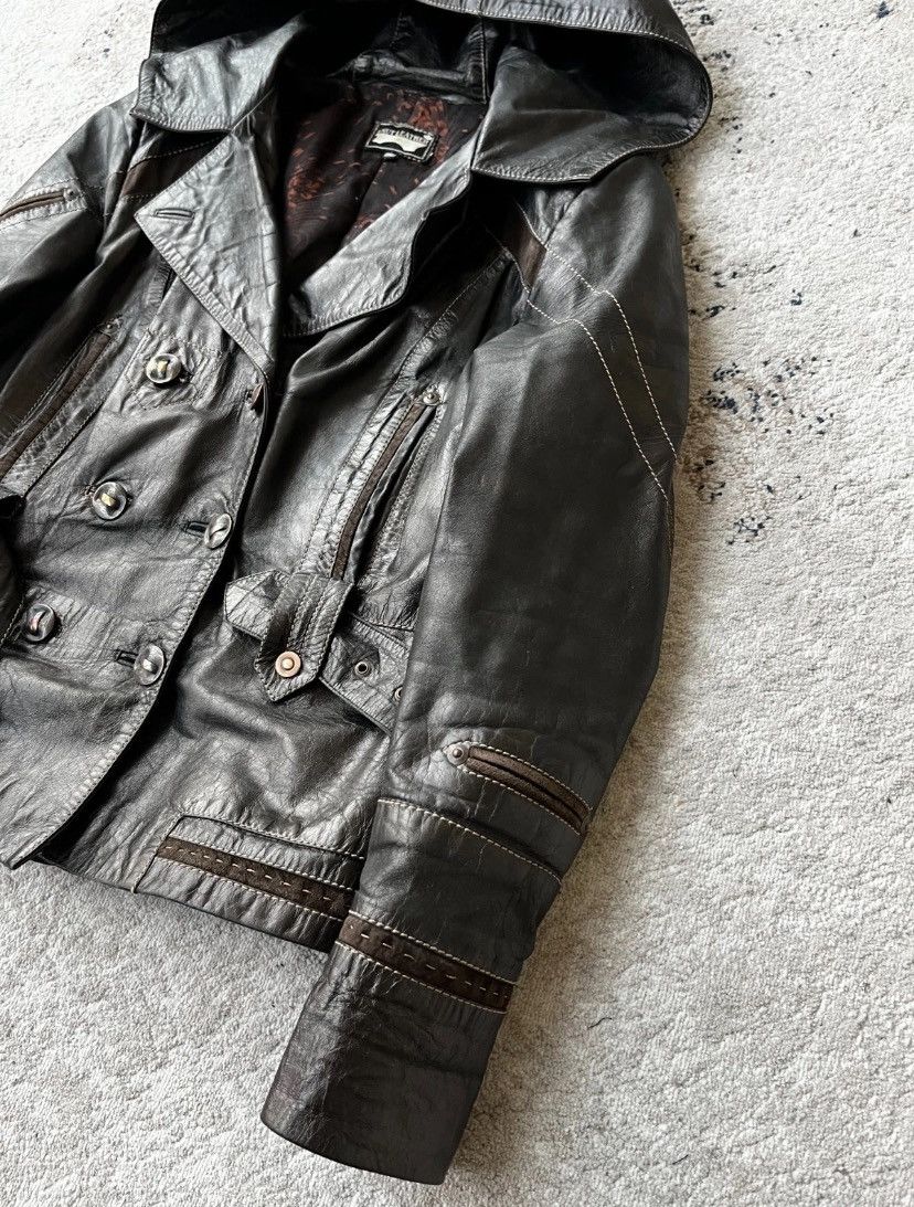 Other VTG Japanese Avant Garde Type! Cropped Leather Jacket Size US M / EU 48-50 / 2 - 4 Thumbnail