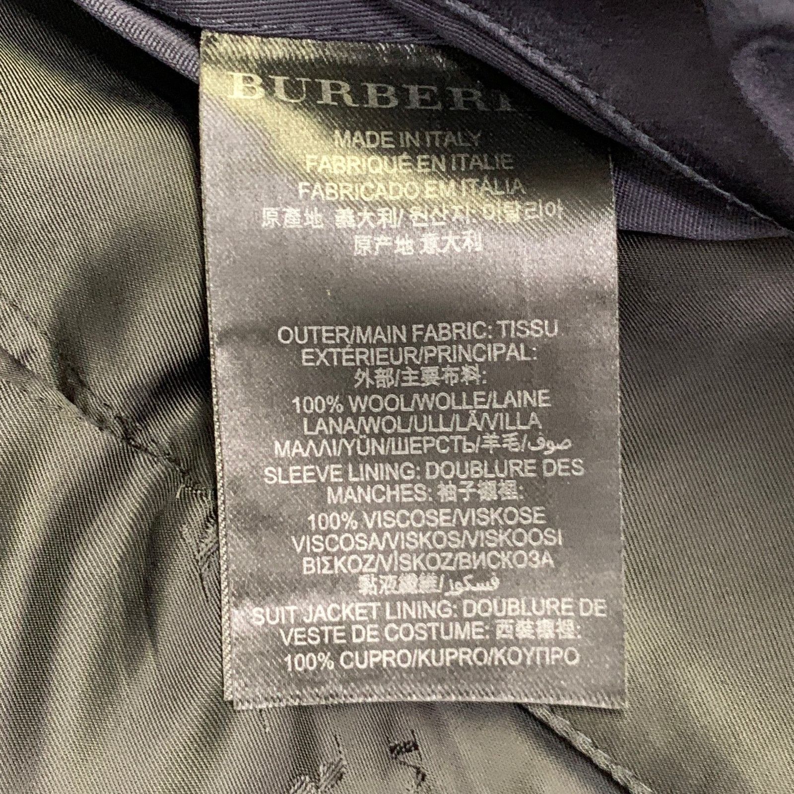 Burberry Prorsum BURBERRY PRORSUM Size 40 Navy Wool Notch Lapel Tuxedo Size 40R - 10 Thumbnail