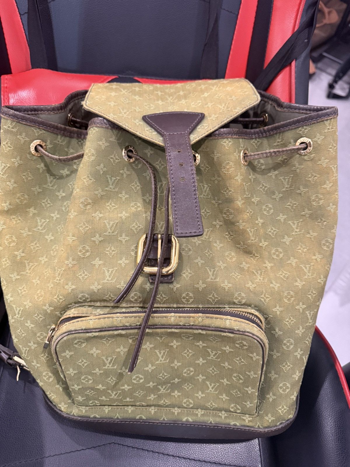 Louis Vuitton Louis Vuitton Mini Lin Monogram Montsouris Backpack Size ONE SIZE - 7 Thumbnail