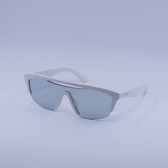 Burberry Burberry BE4460U 4172/69 Sunglasses White Shield Frame Size ONE SIZE - 5 Thumbnail