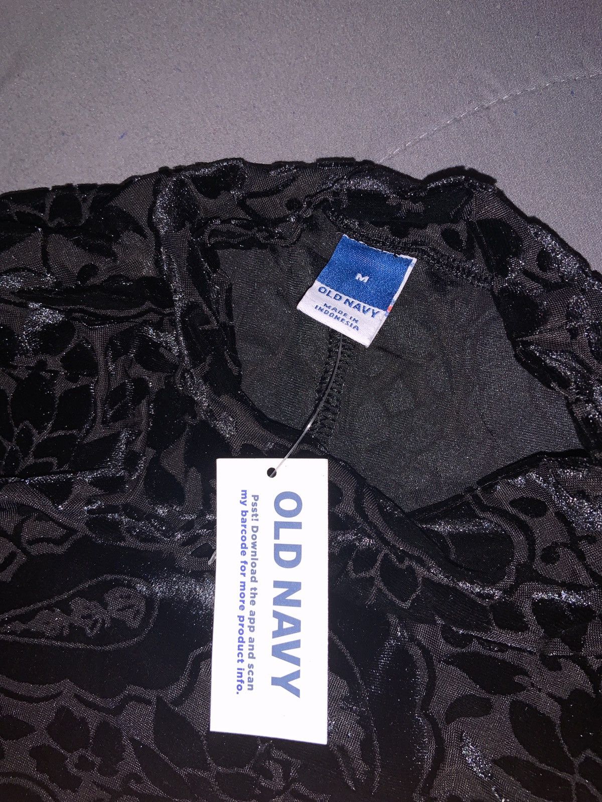 Old Navy Womens - Long Sleeve Velour Mini Dress - Size Medium Size M / US 6-8 / IT 42-44 - 2 Thumbnail