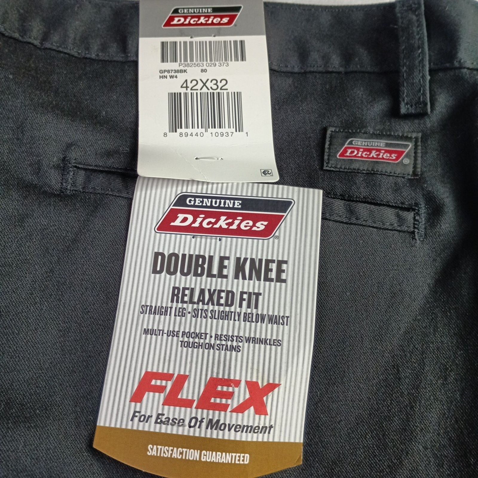 Dickies Dickies Relaxed Fit Double Knee Work Pants Men's 42x32 Black Size US 42 / EU 58 - 2 Thumbnail