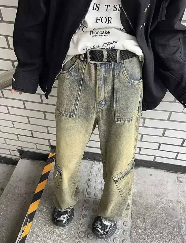 Japanese Brand Washed cargo pants jeans y2k Size US 34 / EU 50 - 5 Thumbnail