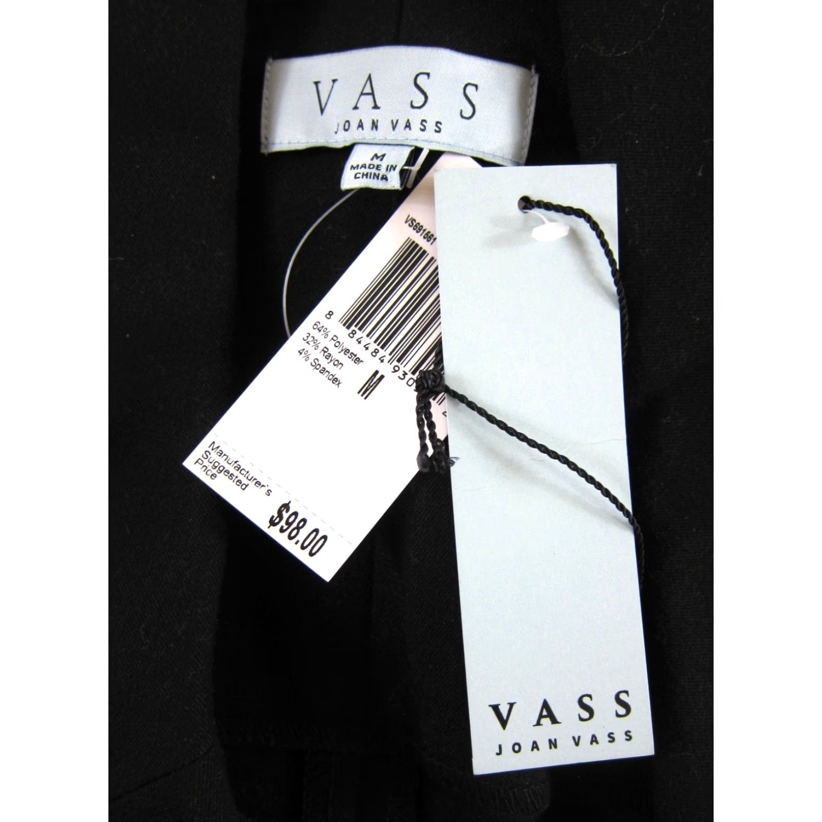 Vintage VINTAGE NWT Joan Vass Black Theodora Sleeveless Belted Pocket Wrap Dress Medium Size M / US 6-8 / IT 42-44 - 3 Thumbnail