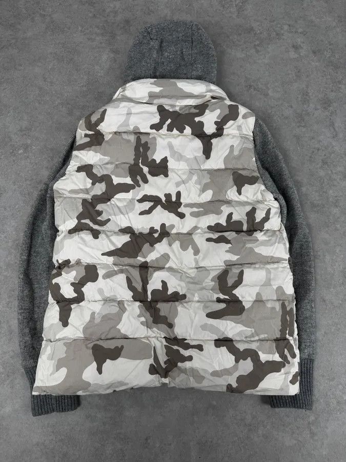 Moncler Moncler Grey Wool Camouflage Hybrid Puffer Jacket Size US L / EU 52-54 / 3 - 5 Thumbnail