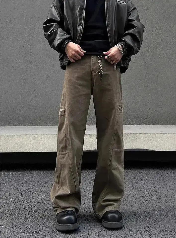 Japanese Brand Straight brown workwear jeans Size US 30 / EU 46 - 2 Thumbnail