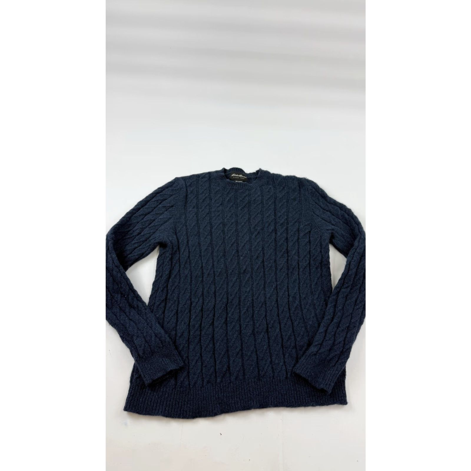Eddie Bauer Eddie Bauer Sweater Mens M Blue 100% Lambswool Cable Crewneck Pullover Pullover - Cable Knit Knit Wool Casual Fall Winter Mens Size US M / EU 48-50 / 2 - 2 Thumbnail