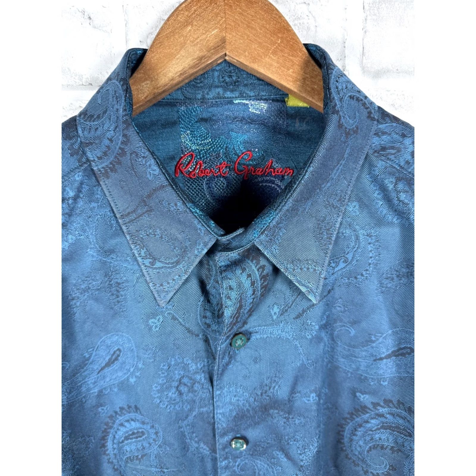 Robert Graham ROBERT GRAHAM Blue Paisley Classic Fit Button-Up Long Sleeve Mens L Size US L / EU 52-54 / 3 - 2 Thumbnail