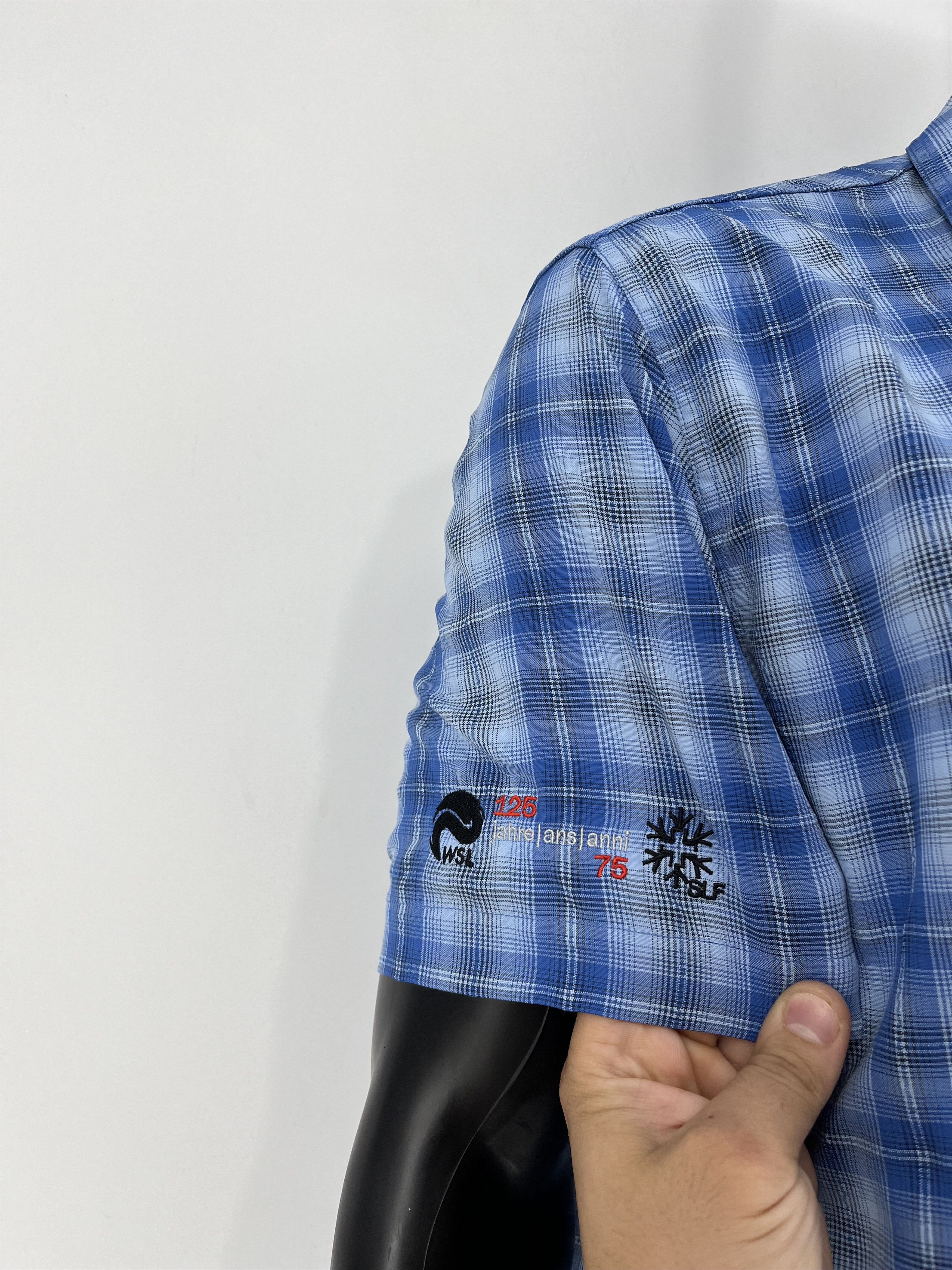 Mammut Mammut Mens L Blue Plaid Short Sleeve Button Up Shirt Shirt Size US L / EU 52-54 / 3 - 7 Thumbnail