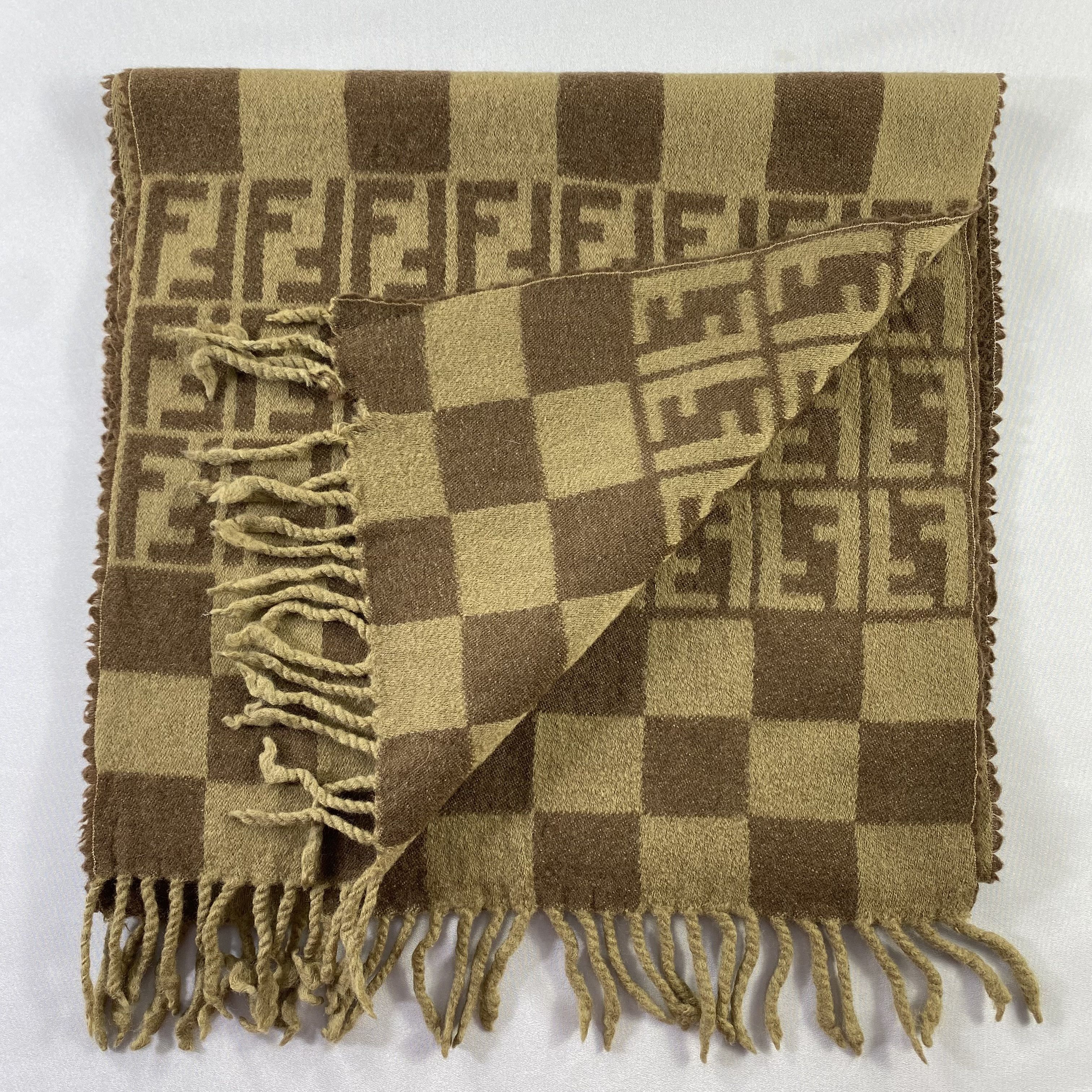 Fendi Fendi Monogram Scarf Neck Wrap Monogram Wool Muffler Size ONE SIZE - 6 Thumbnail