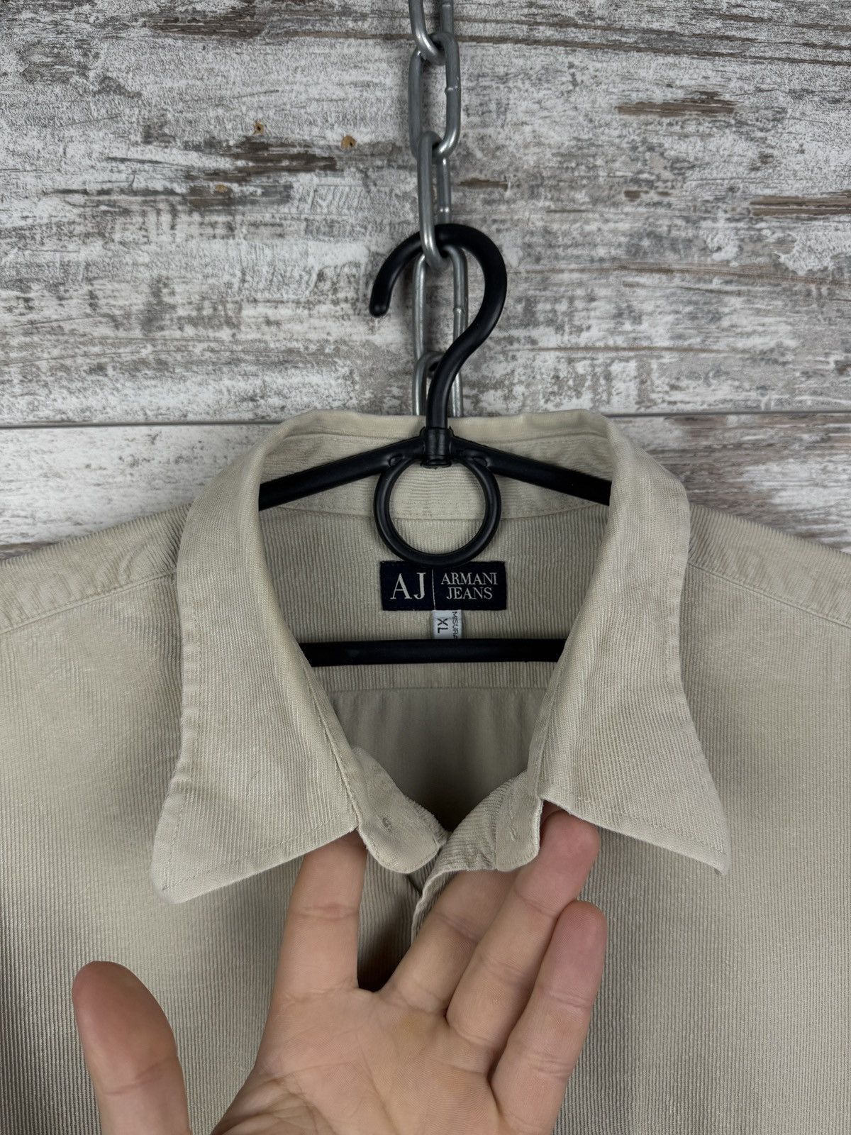 Armani Mens Vintage Armani jeans shirts button up velvet corduroy Size US XL / EU 56 / 4 - 4 Thumbnail