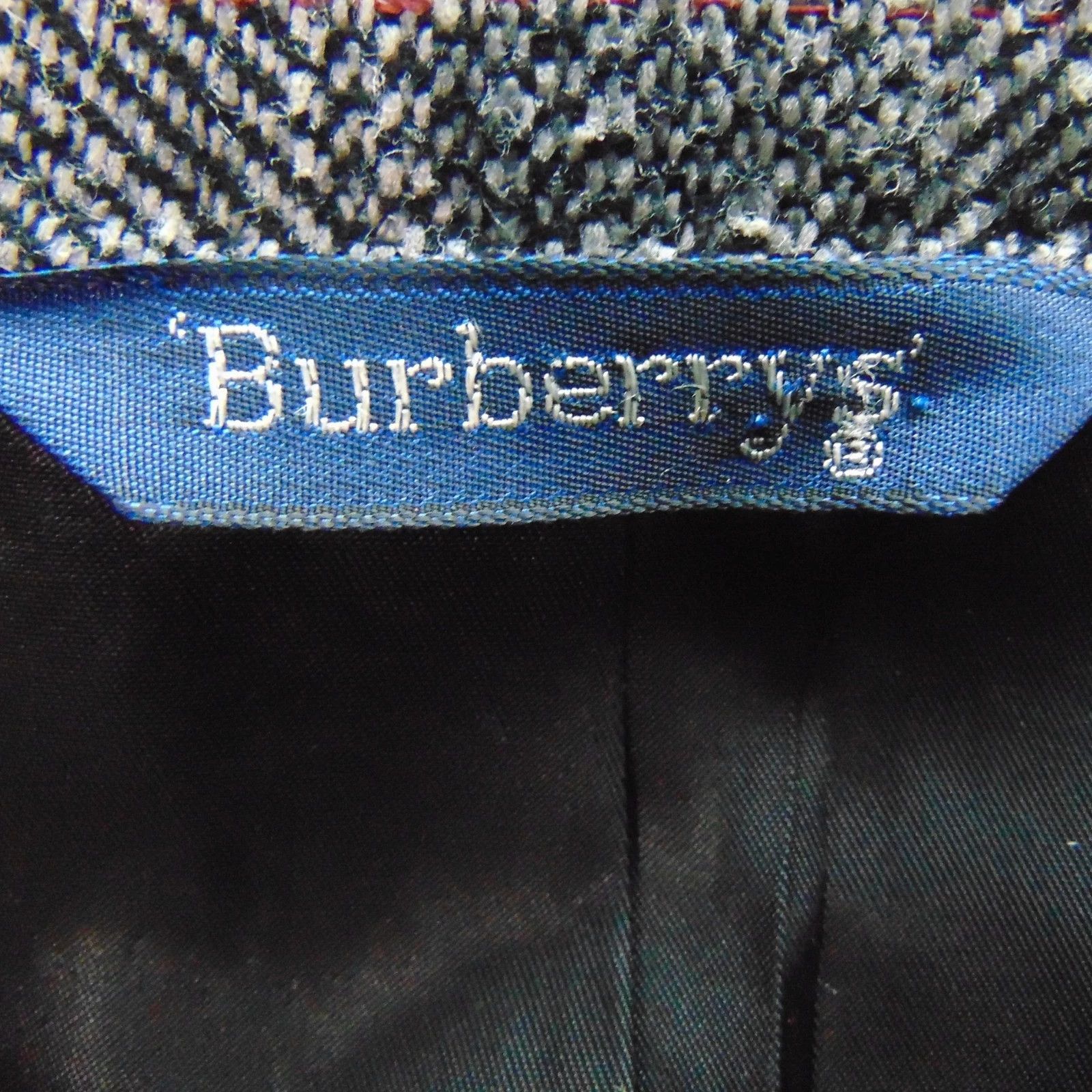 Burberry Burberrys Vintage Tweed Windowpane Blazer 42 Gray Size 42R - 13 Thumbnail