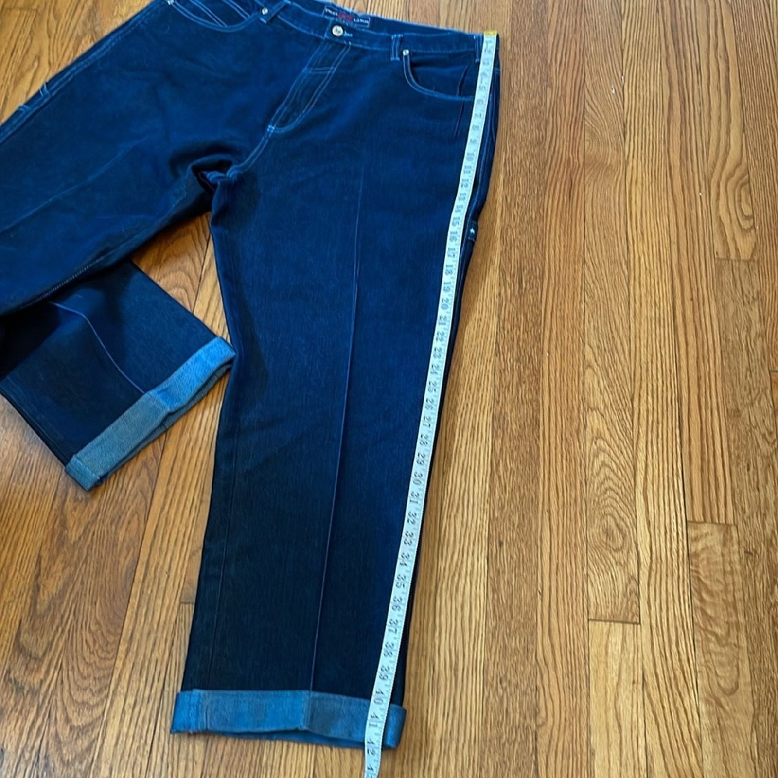 Phat Farm Y2K Phat Farm Baggy Cuffed Carpenter Jeans Dark Wash MENS 40 Size US 40 / EU 56 - 13 Thumbnail