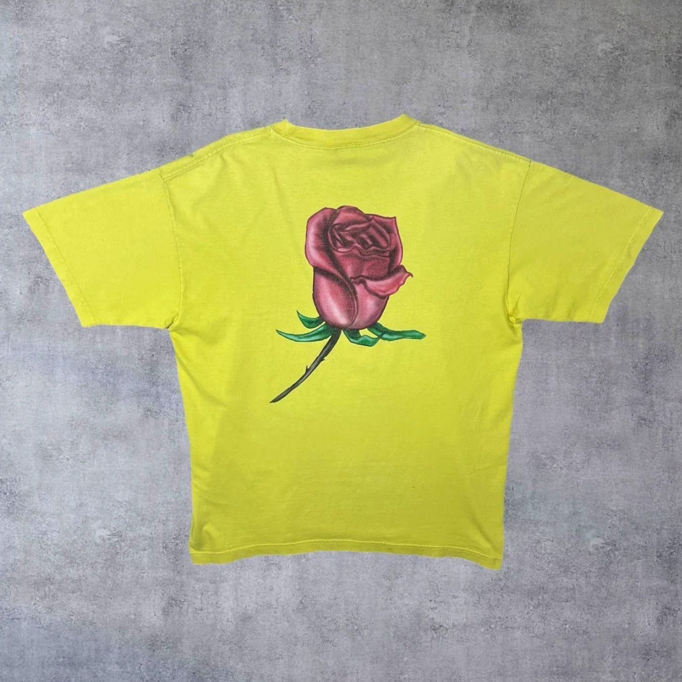 Obey OBEY T-Shirt Short Sleeve Rose Spellout Graphic Yellow Classic Skater Logo Mens M Size US M / EU 48-50 / 2 - 2 Thumbnail