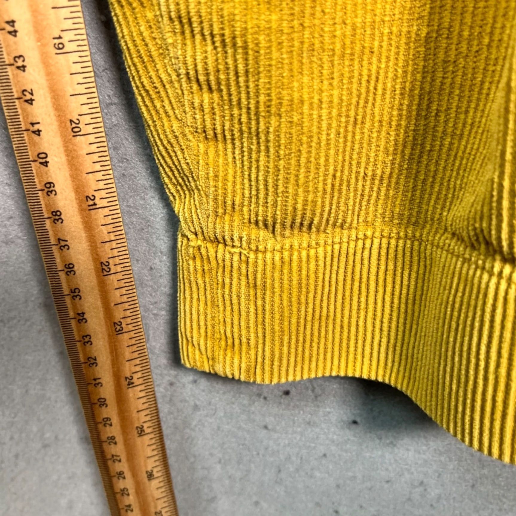 Zara Zara Mens Pants Mustard Yellow Corduroy Pleated Tapered Leg 30 x 25 Regular Inseam 25 Size US 30 / EU 46 - 6 Thumbnail