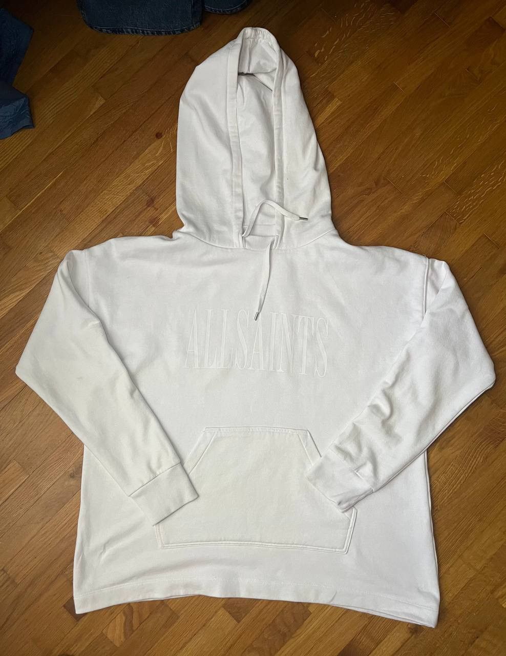 Allsaints y2k logo white hoodie