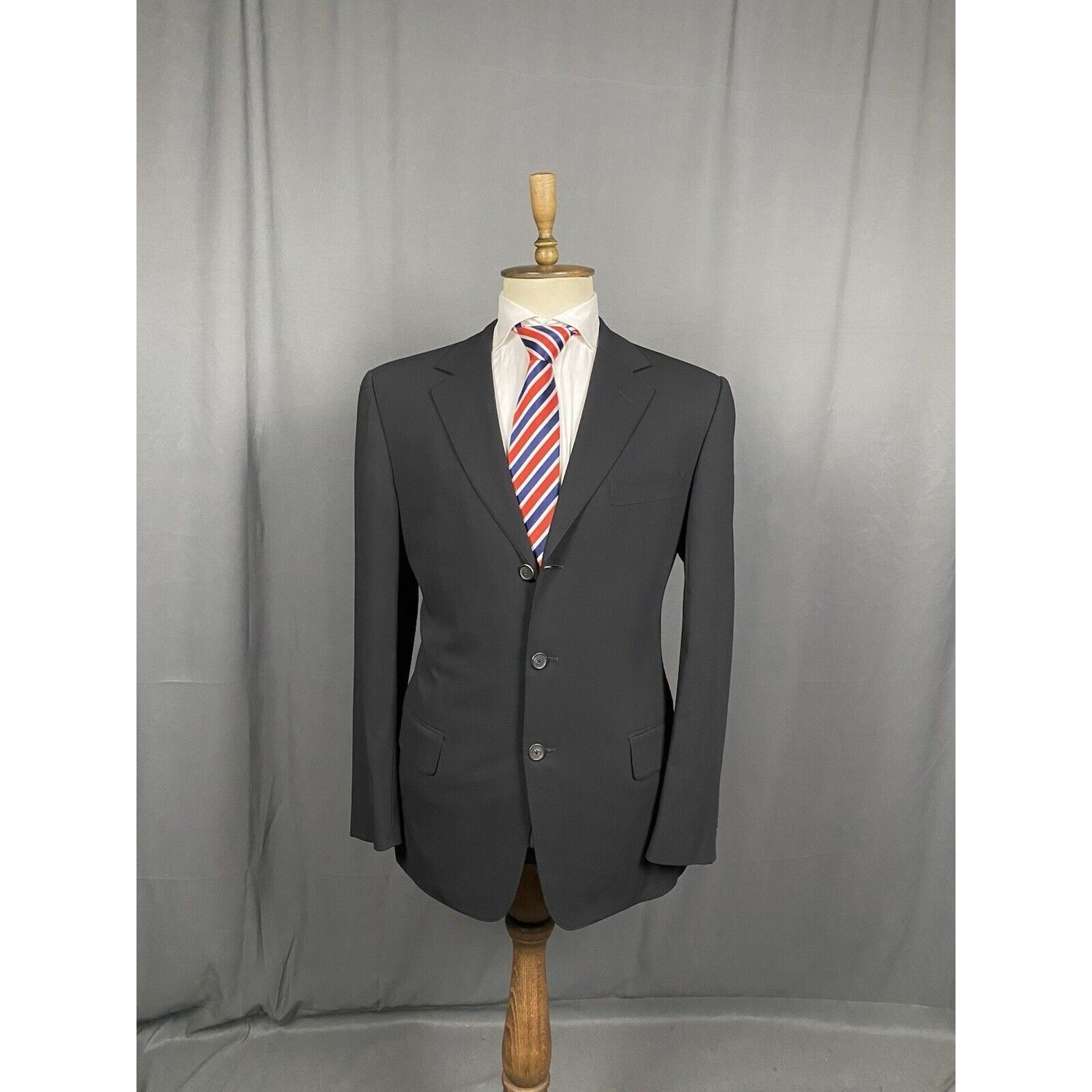 Gucci Gucci Men's Black Wool Blazer Sportcoat Jacket Size 50 Size 50R - 3 Thumbnail
