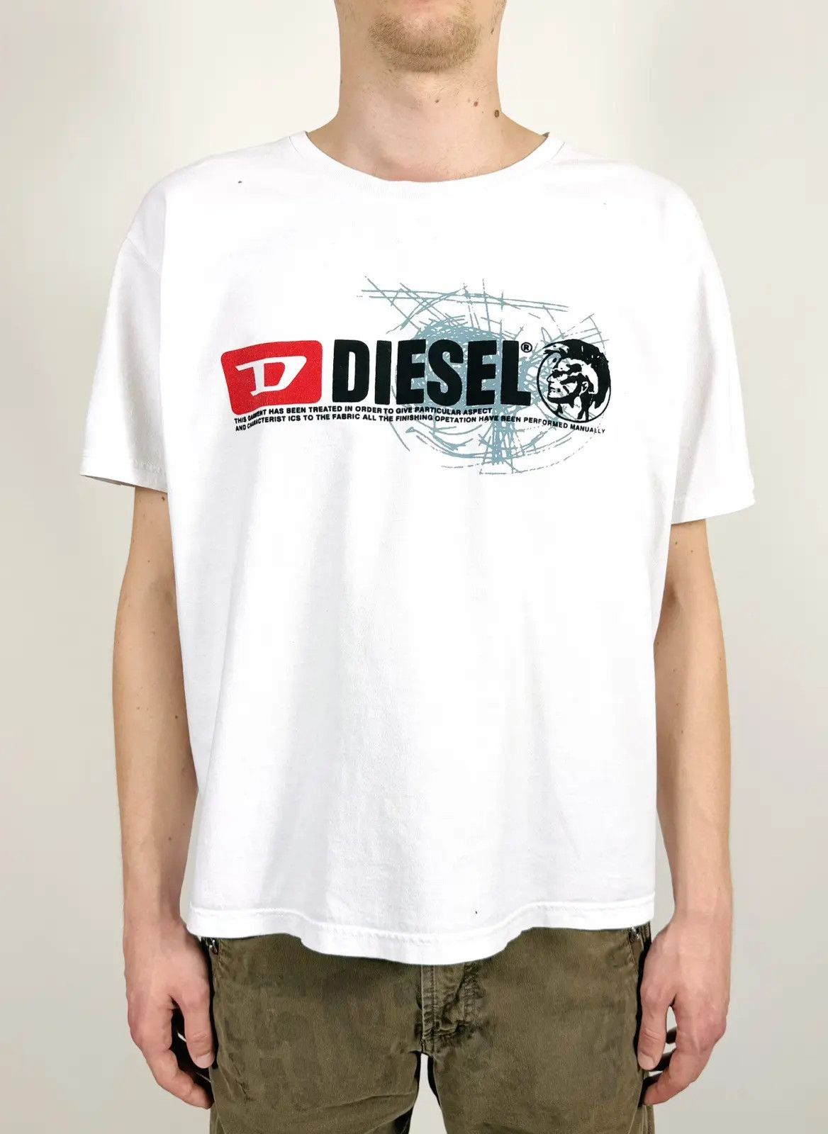 Diesel Vintage Diesel Big Logo Boxy Fit Print Tee T-Shirt Size US L / EU 52-54 / 3 - 3 Thumbnail