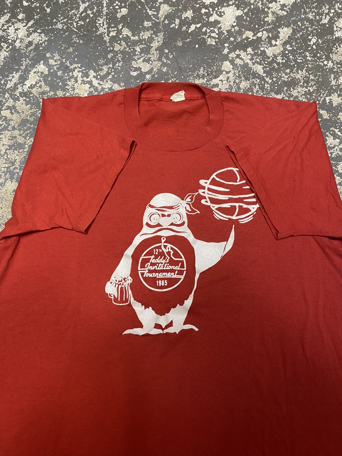 Budweiser × Vintage Vintage Budweiser Bud Beer Teddys Tournament 80s Tshirt Size US XL / EU 56 / 4 - 6 Thumbnail