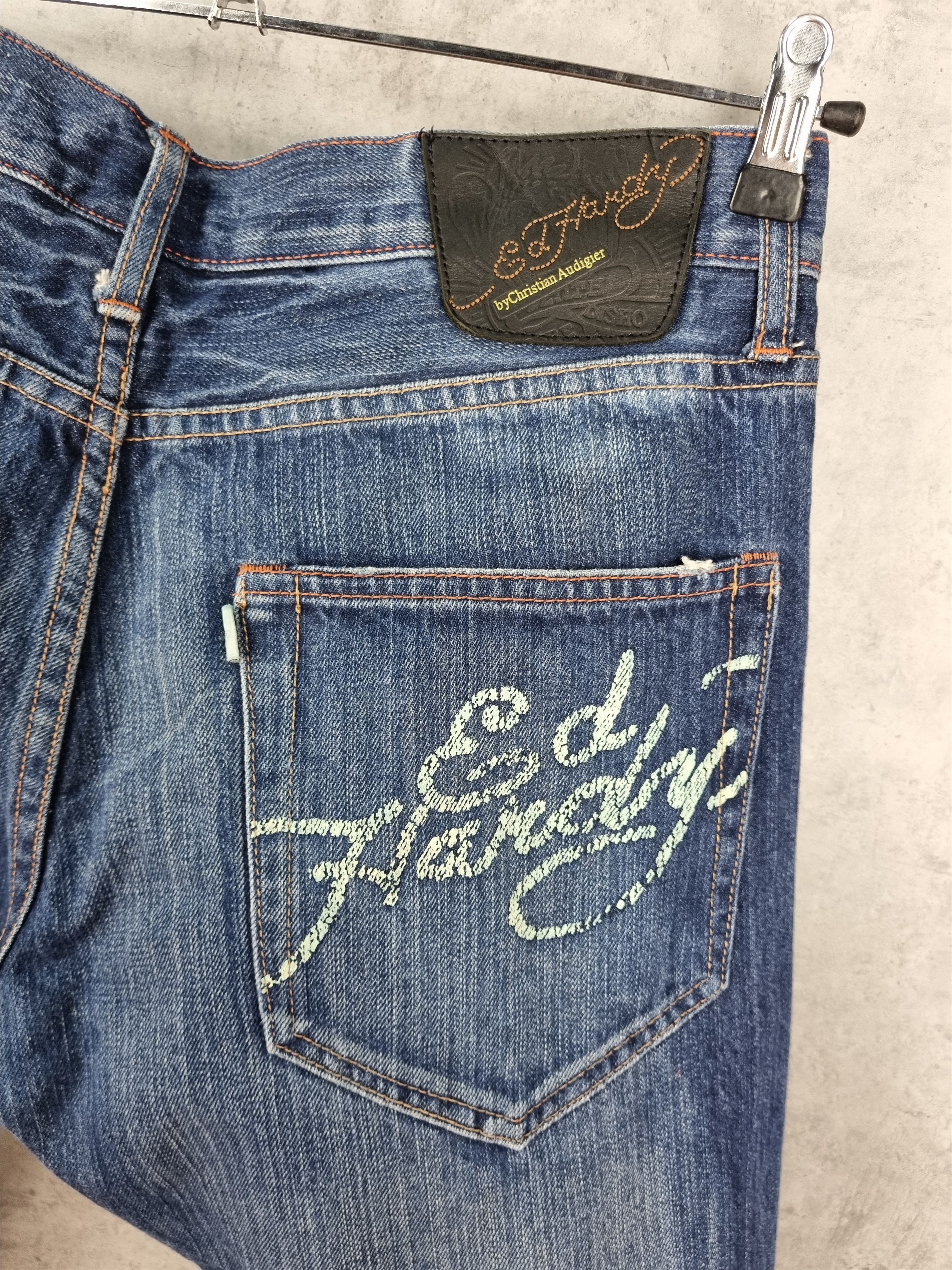Christian Audigier × Ed Hardy Kills Slowly Love Embroidered Skull Logo by Ed Hardy Jeans Size US 34 / EU 50 - 6 Thumbnail
