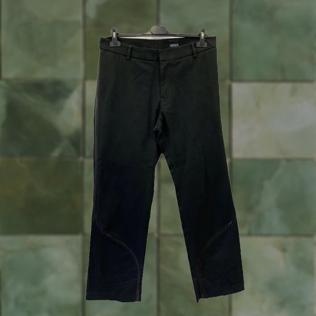 Versus VERSUS Versace Pants Mens 33x33 Black ITTIERRRE Made in Italy Vintage Dress Pants Adult M/L 33in Inseam Mens Size US 33 - 1 Thumbnail