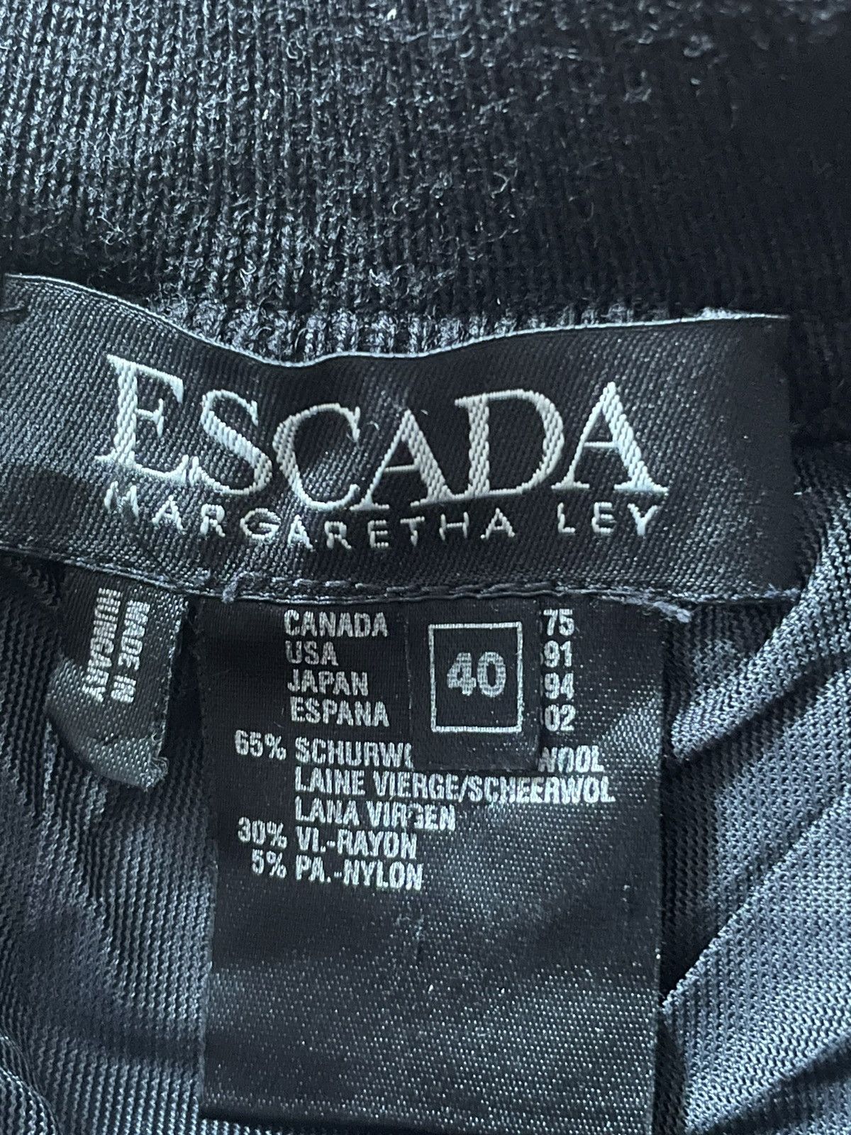 Escada Escada Margaretha Ley Black Midi Skirt Size 31" - 3 Thumbnail