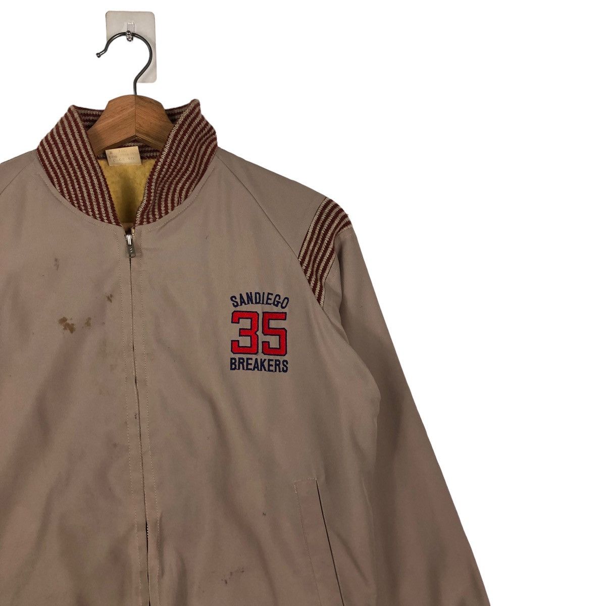 Japanese Brand 📌VINTAGE BOMBER JACKET SANDIEGO 35 BREAKERS BIG LOGO Size US S / EU 44-46 / 1 - 7 Thumbnail