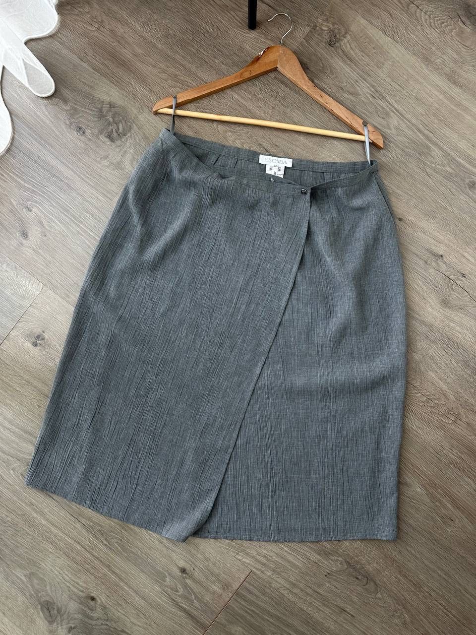 Escada × Vintage Vintage Escada Women’s Light Gray Skirt Size 32" / US 10 / IT 46 - 4 Thumbnail