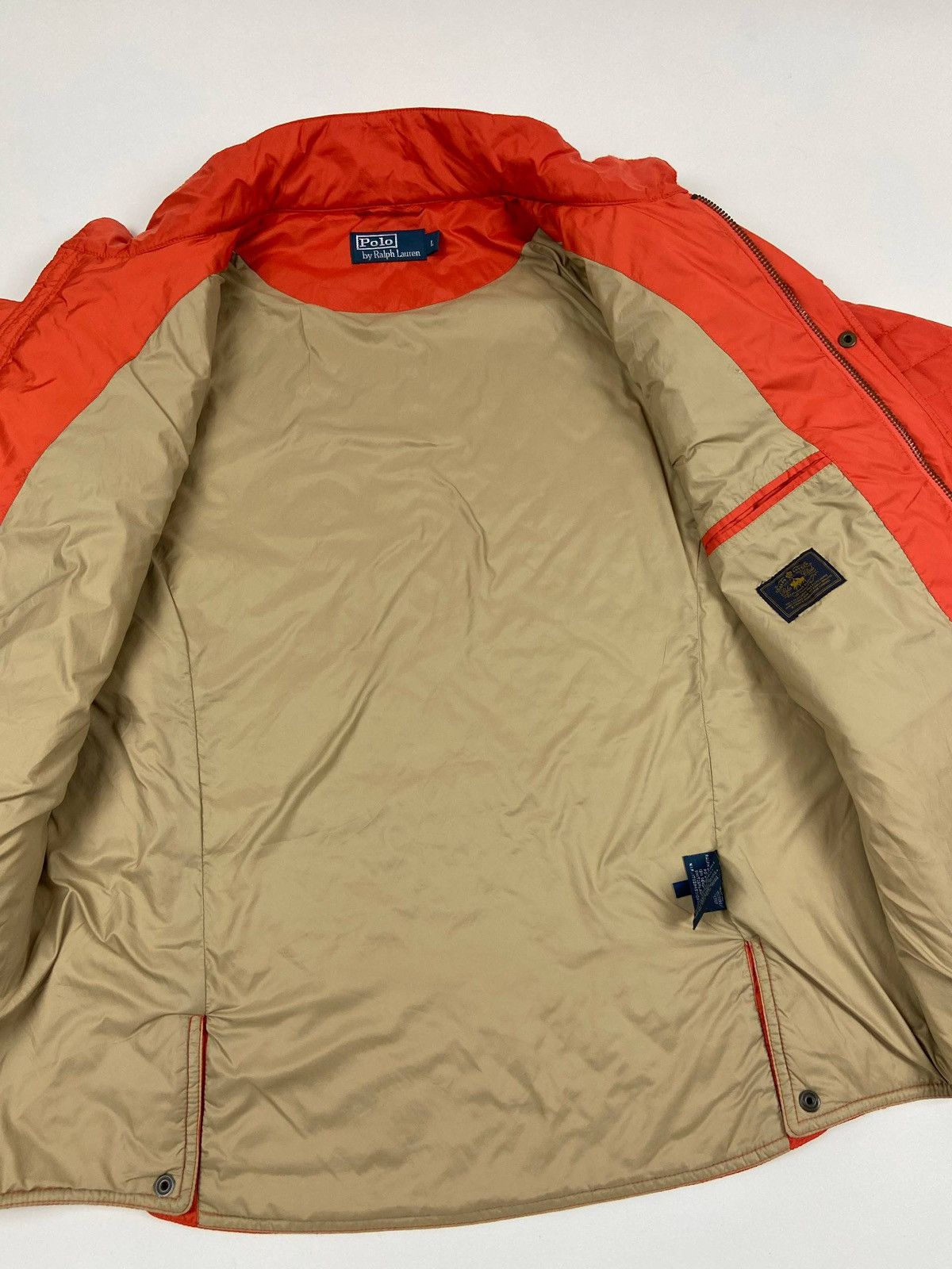 Polo Ralph Lauren Quilted Jacket Orange Lightweight Field Coat L Snap Zip Rare Size US L / EU 52-54 / 3 - 11 Thumbnail