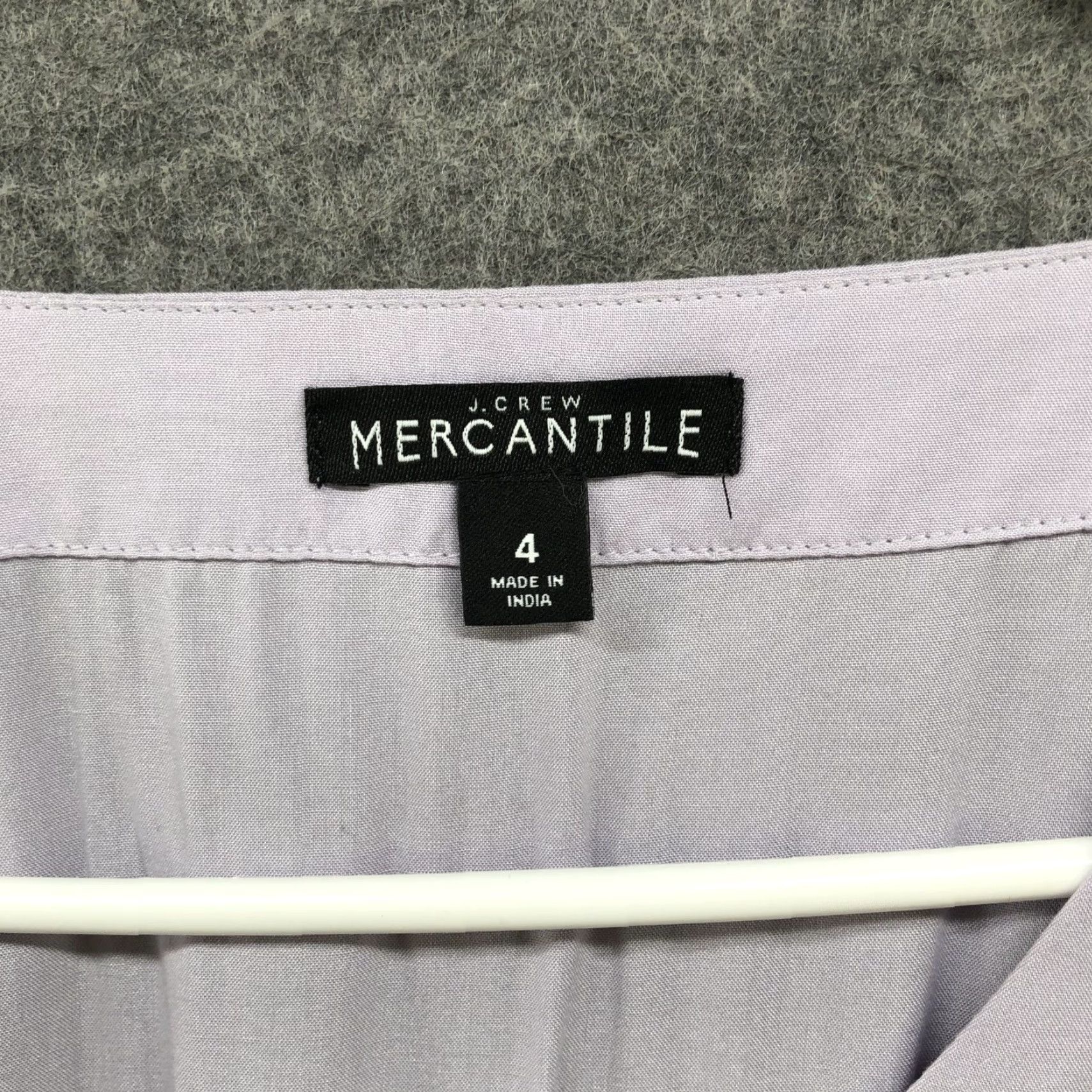 J.Crew J. Crew Mercantile Blouse Womens 4 Purple Lavender Long Sleeve V-Neck Waist Tie Knit Rayon Office Workwear Shirt Women's Blouse Size S / US 4 / IT 40 - 6 Thumbnail