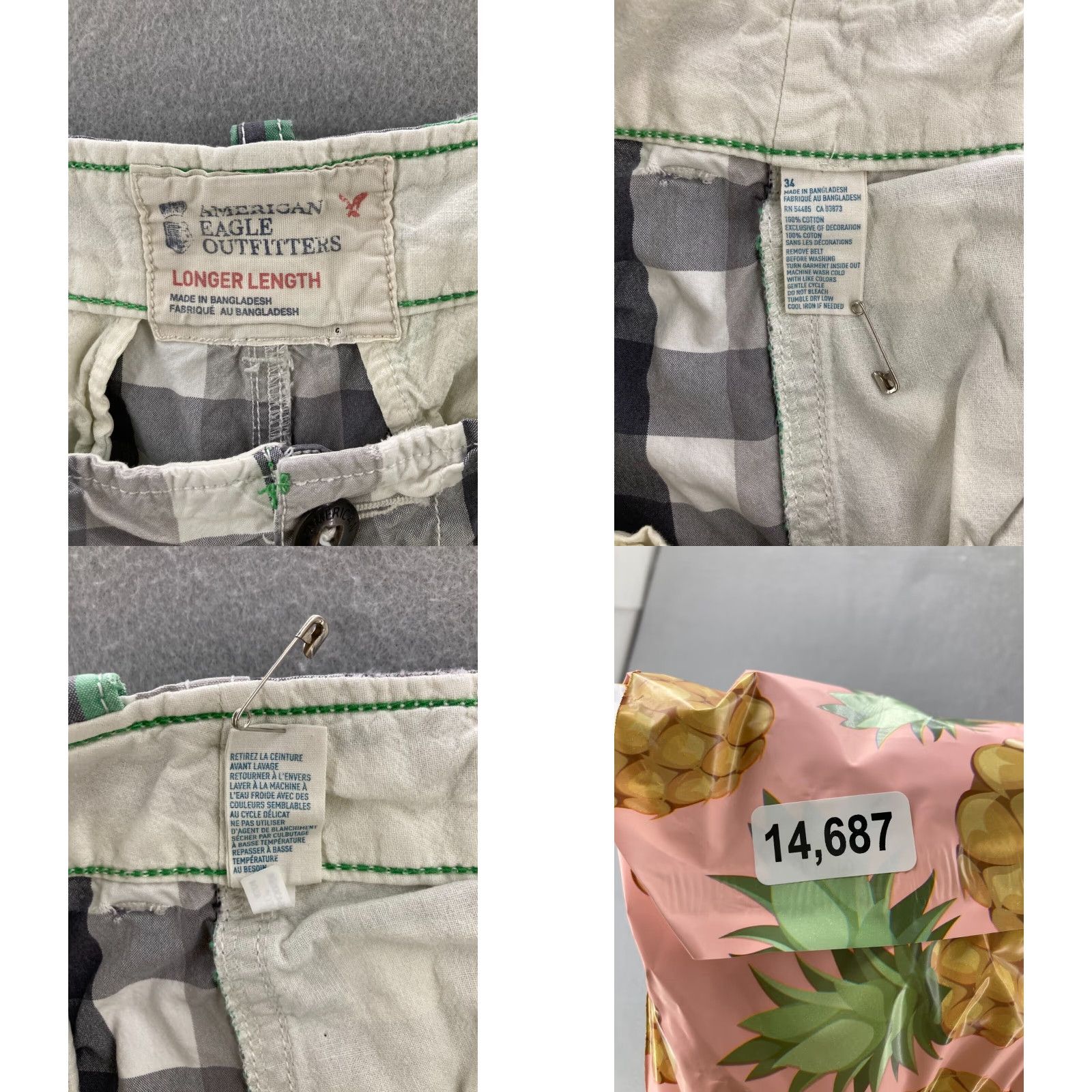 American Eagle Outfitters American Eagle Shorts 34 Mens Plaid Longer Length Skater Golf Size US 34 / EU 50 - 8 Thumbnail