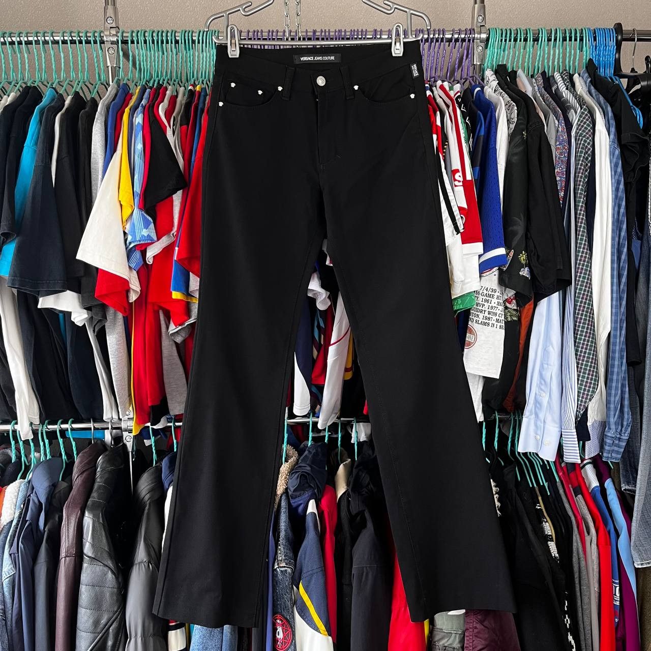 Versace Versace Jeans Couture Straight Stretch Dress Pants Trousers Size 27" / US 4 / IT 40 - 4 Thumbnail