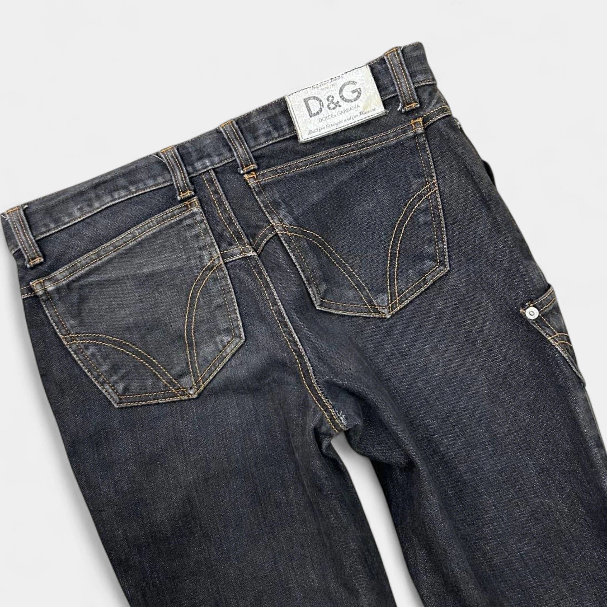 Dolce & Gabbana Dolce & Gabbana Asymmetric Pocket Denim Pants Size US 26 / EU 42 - 4 Thumbnail
