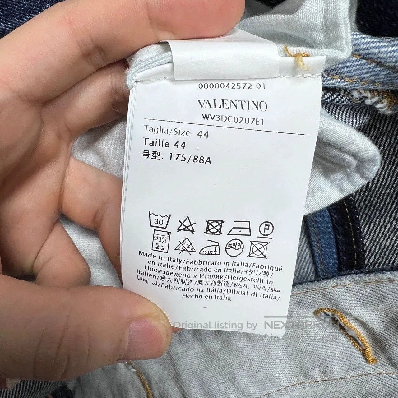 Valentino Valentino FW21 Geometric Denim Jacket. Size US S / EU 44-46 / 1 - 5 Thumbnail