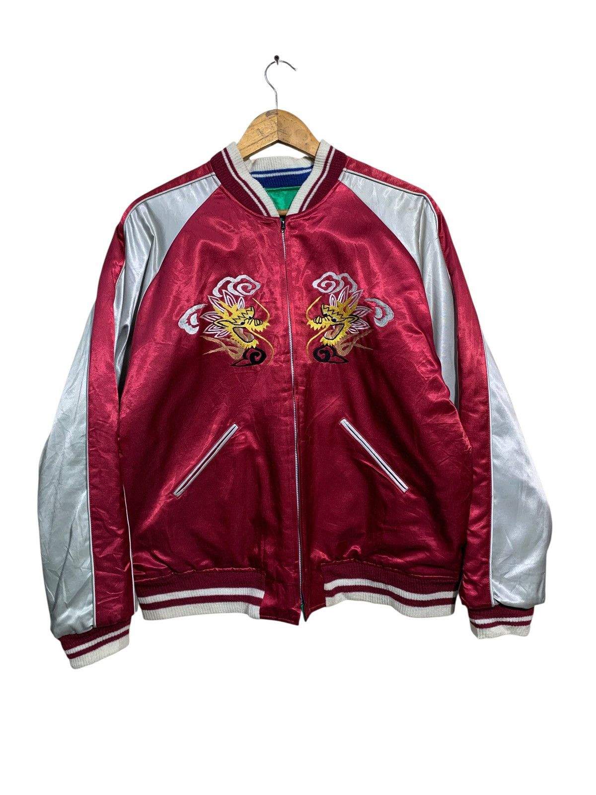 Japanese Brand 🔥VTG SUKAJAN SOUVENIR JACKETS SATEEN/RAYON REVERSIBLE Size US M / EU 48-50 / 2 - 3 Thumbnail