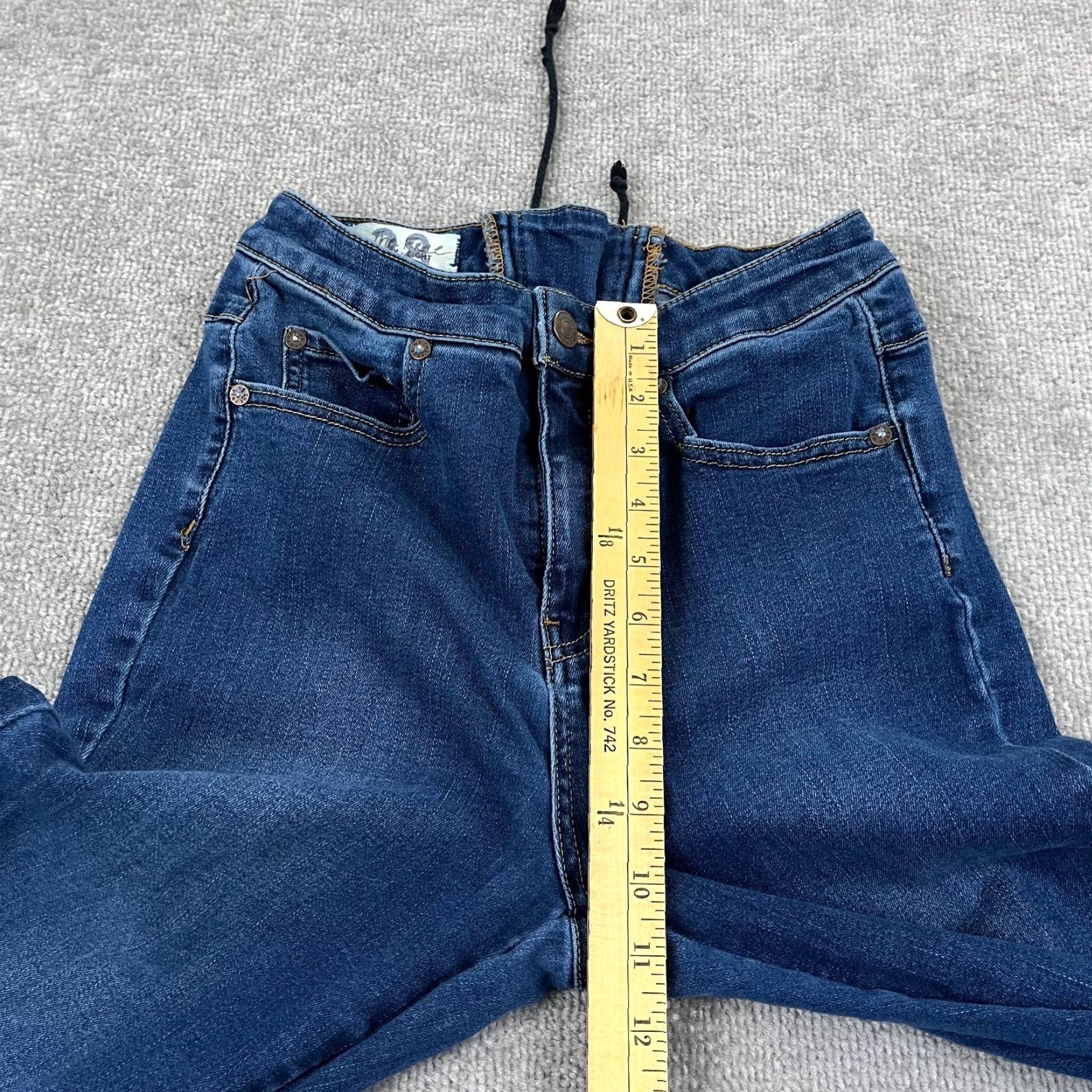 Free People FREE PEOPLE Jeans Womens 28 Ultra Flare Blue Denim Lace Back BOHO 24x31* Size 28" / US 6 / IT 42 - 6 Thumbnail