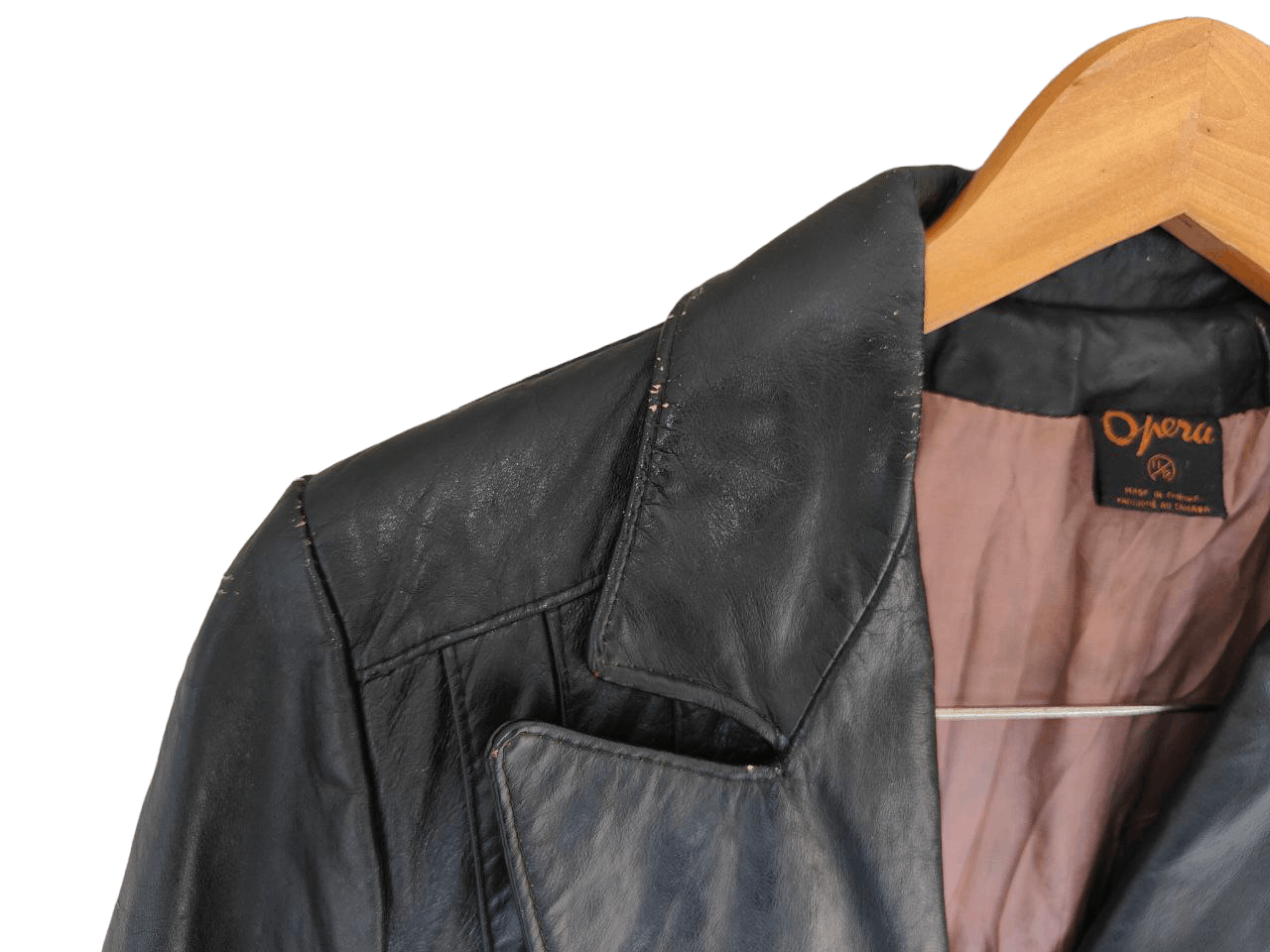 Vintage ❎ Vintage Leather Trench Worn Coat Jacket Size S / US 4 / IT 40 - 16 Thumbnail