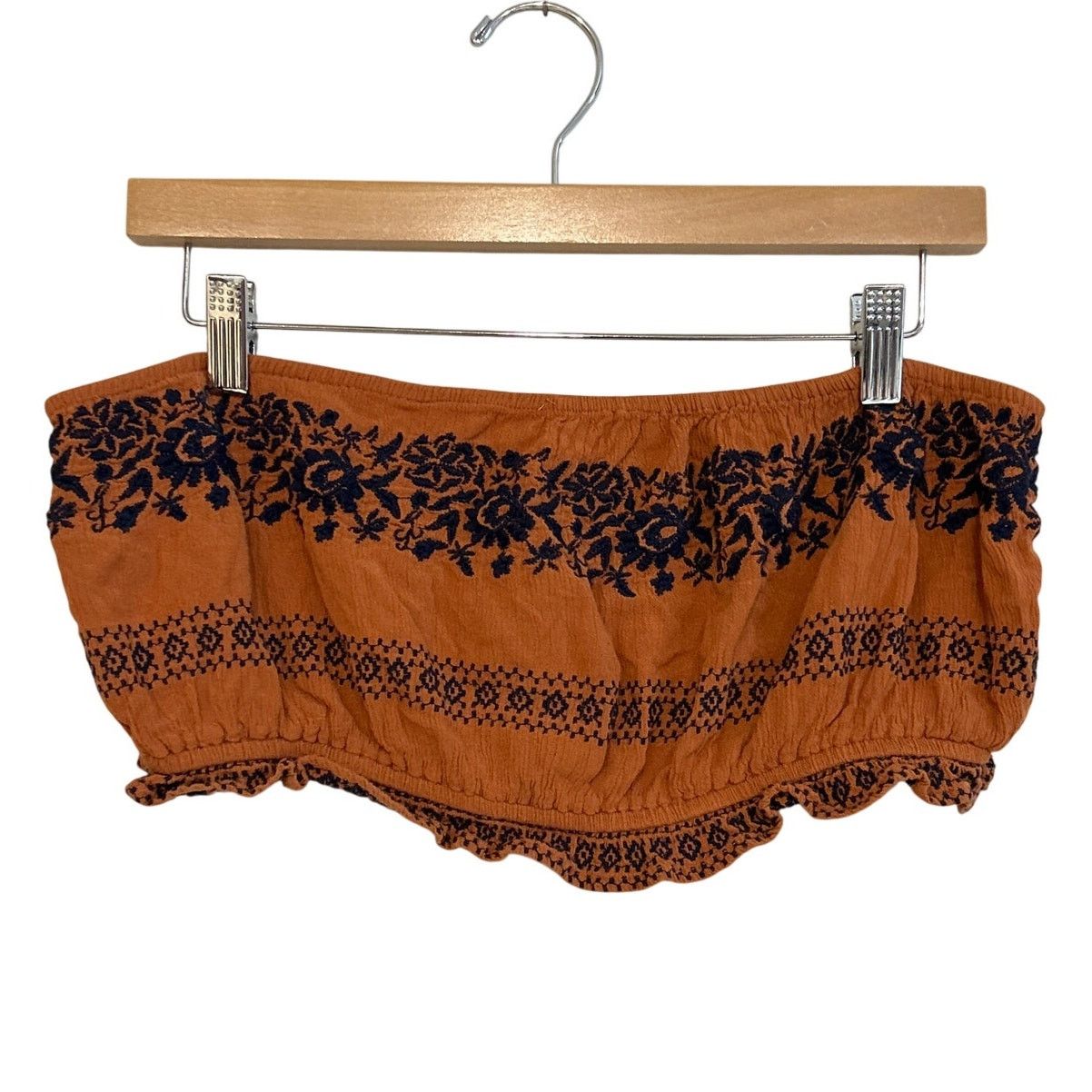 American Eagle Outfitters American Eagle Women's Bandeaus Tube Top Orange Blue Large Size L / US 10 / IT 46 - 2 Thumbnail