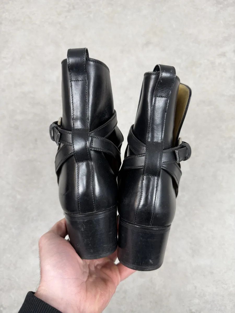 Yves Saint Laurent FW2004 Yves Saint Laurent Black Leather Ankle Boots Size US 7.5 / EU 40-41 - 4 Thumbnail